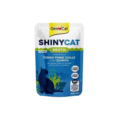 GimCat ShinyCat kapsa tuňák žlut.s quinoa ve vývaru70g