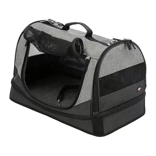 Transportní taška-pelíšek HOLLY 50x30x30 cm nylon,černo/šedá (max 15kg)