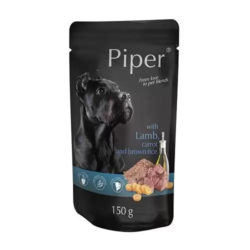 NEW PIPER s jehněčím a mrkví, kapsička pro psy 150 g