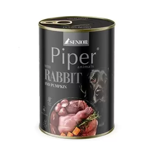NEW PIPER SENIOR s králíkem a dýní, konzerva pro psy 400 g