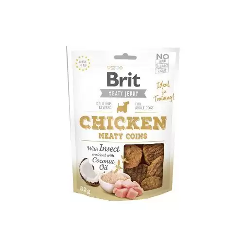 Brit Jerky Chicken with Insect Meaty Coins 80g