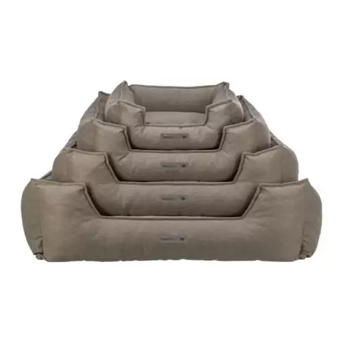 Pelech GANO, obdélníkový s polštářovým okrajem, tkanina, šedobéžová 115 x 90 cm