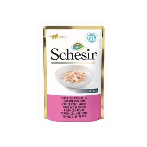 Schesir Cat kapsa Adult kuře/šunka 50g