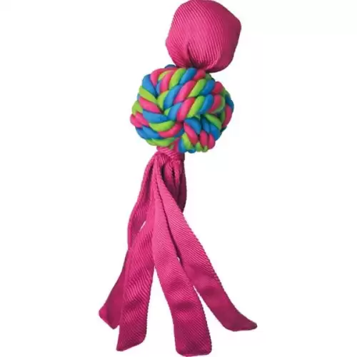  Hračka textil KONG Wubba Weaves w/Rope S mix