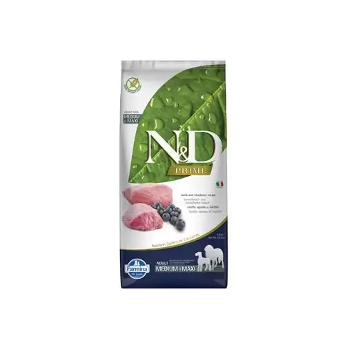 N&D PRIME DOG Adult M/L Lamb & Blueberry 12kg