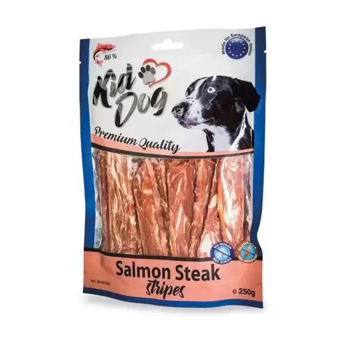 KIDDOG lososový steak v proužku 250 g