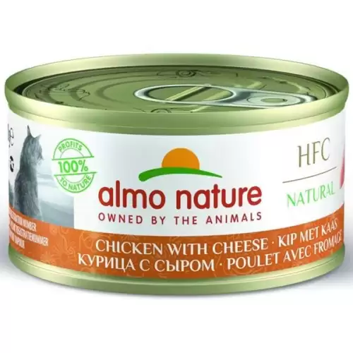  Almo Nature cat konz. Natural-kuře se sýrem 70g