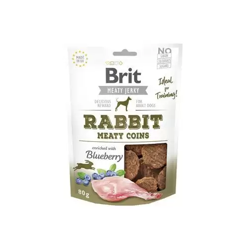 Brit Jerky Rabbit Meaty Coins 80g