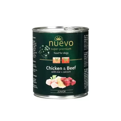 Nuevo pes Junior Kuřecí a Hovězí konz. 800g