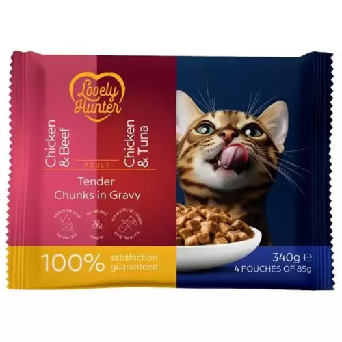  Lovely Hunter Cat kaps. Adult Multipack 4 x 85 g