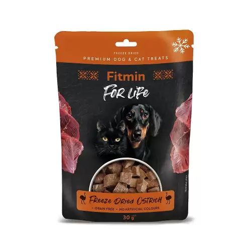 Fitmin For Life Cat & Dog Freeze Dried ostrich with Chicken 30g