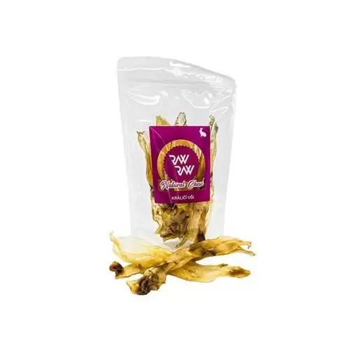 Raw Raw pochoutka Natural Chew Králičí uši 80g