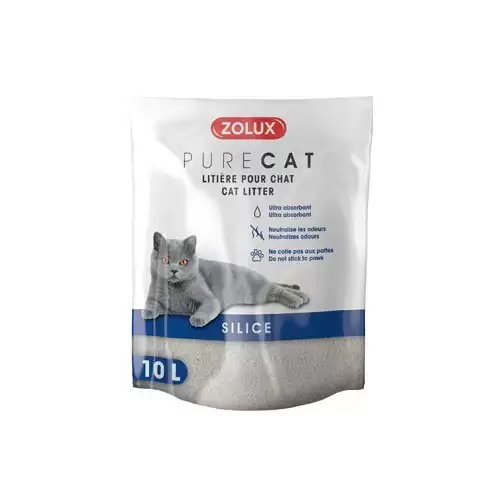 Podestýlka PURECAT natural silica 10l Zolux