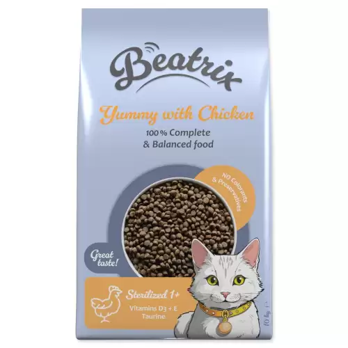 Krmivo Beatrix Sterilized s kuřecím 10kg
