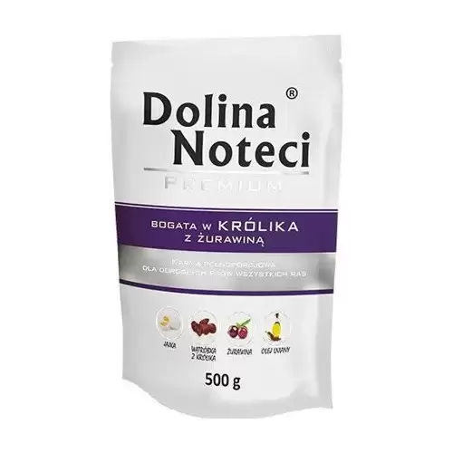 DOLINA NOTECI PREMIUM králík s brusinkami kapsička pro psy 500 g