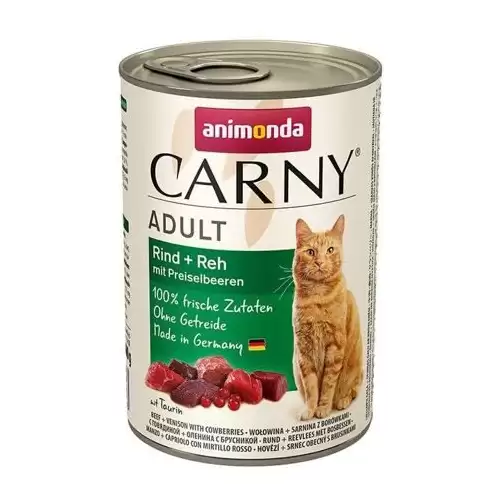 ANIMONDA konzerva CARNY Adult - hovězí, srnčí,brusinky 400g