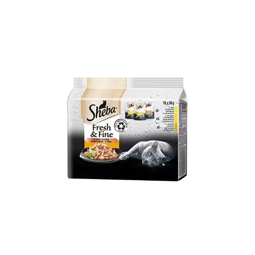 Sheba kapsa Fresh&Fine drůbeží výběr 15x50g