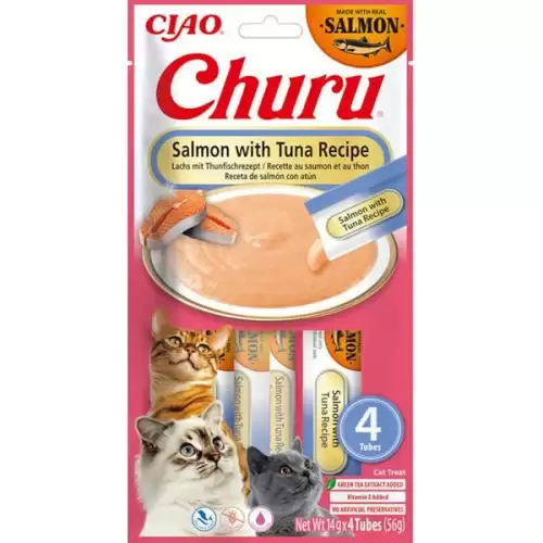  Inaba Churu cat snack losos & tuňák 4x 14g