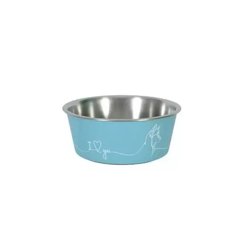 Miska nerez pes LOVE DOG 400ml modrá Zolux