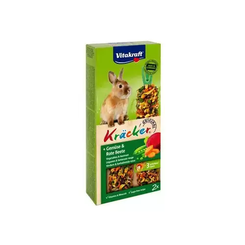 Vitakraft Rodent Kräcker Rabbit zel,č.řepa tyč 2ks