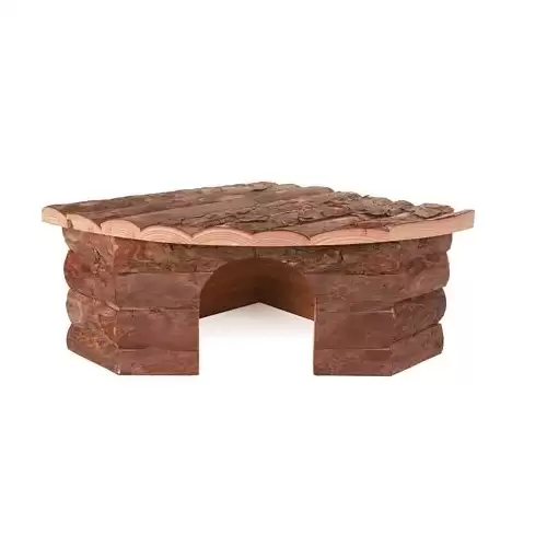 Dřevěný dům rohový JESPER 42 x 15 x 30/30 cm, např. králík