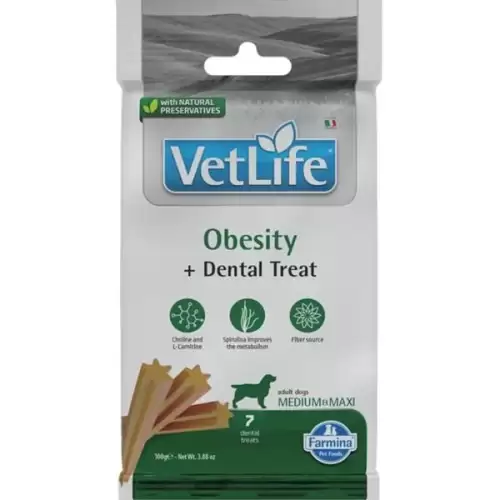  Vet Life Dog Dental Snack Obesity Adult Medium & Maxi 100 g