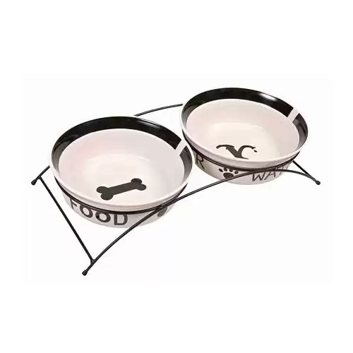 Set keramických misek se stojánkem 2 × 1,6 l/ ø 20 cm/ 41 × 10 × 20 cm