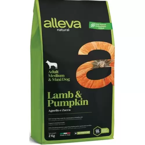  ALLEVA NATURAL Dog Dry Adult Lamb&Pumpkin Medium/Maxi 2kg