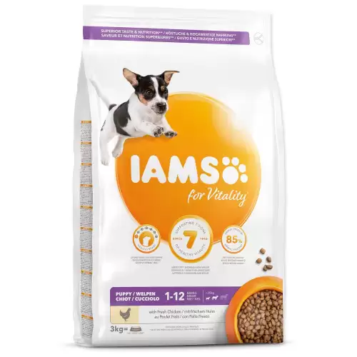 Krmivo IAMS Dog Puppy Small & Medium Chicken 3kg 