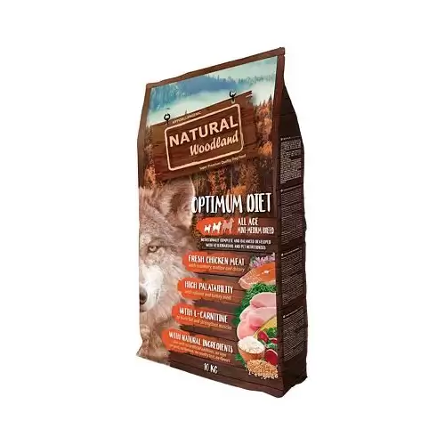Natural Woodland Optimum Diet Mini,Medium/krůta,kuře/10 kg