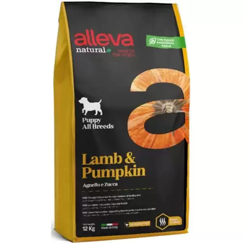  ALLEVA NATURAL Dog Dry Puppy Lamb&Pumpkin All Breeds 12kg