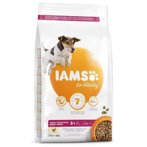 Krmivo IAMS Dog Senior Small & Medium Chicken 3kg 