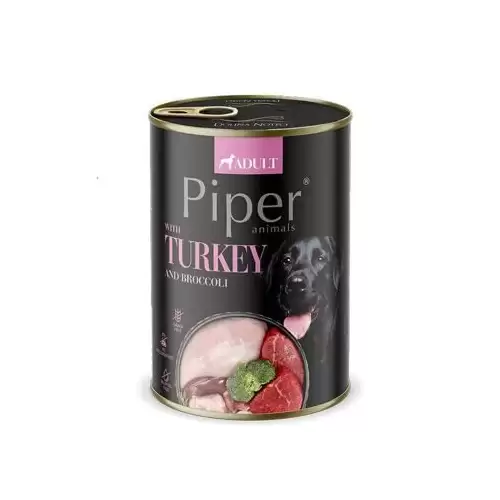 NEW PIPER s krůtou a brokolicí, konzerva pro psy 400 g