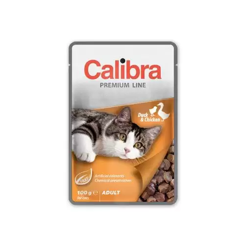 Calibra Cat  kapsa Premium Adult Duck & Chicken 100g