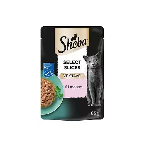 Sheba kapsa Select Slices s lososem 85g