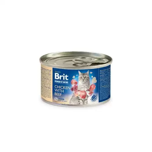Brit Premium Cat by Nature konz Chicken&Beef 200g