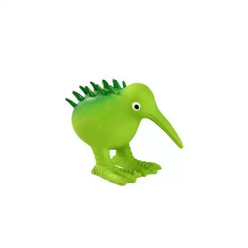 Hračka pes WHISTLE latex,pískací,zelená 8,5cm Kiwi