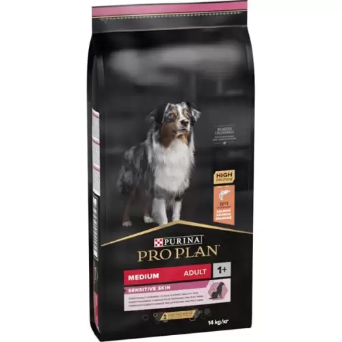  Pro Plan Dog Adult Medium Sensitive Skin losos 14 kg
