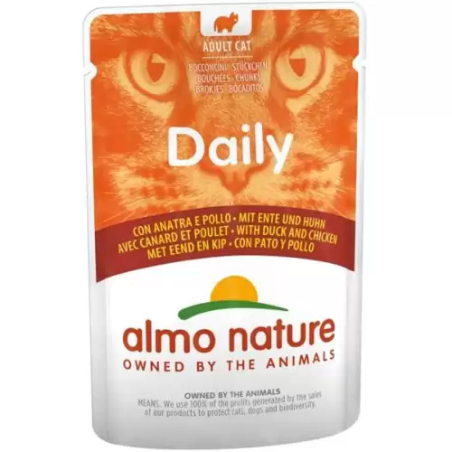  Almo Nature Daily Menu cat kaps.kuře a kachna 70g