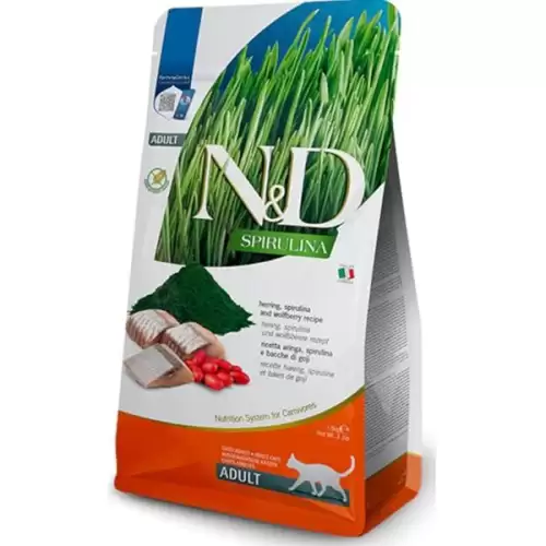  N&D SPIRULINA Cat GF Herring & Wolfberry Adult 1,5 kg