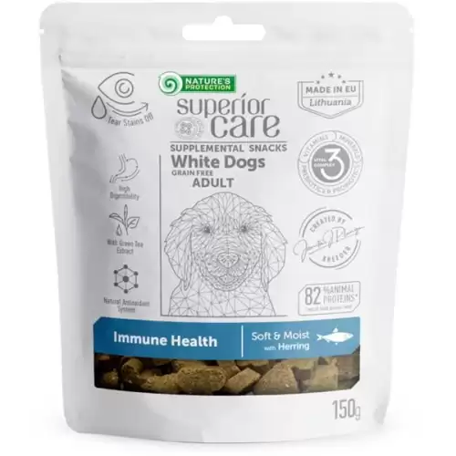  Nature's Protection Superior Care Snack White Dogs Immunity GF Herring 150 g
