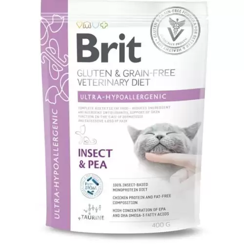  Brit Veterinary Diets Cat Ultra-hypoallergenic Insect 400 g