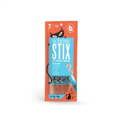 Schesir Cat pochoutka Stix Liquid Snack losos 6x15g