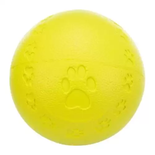 Míč s packami a zvukem ø 7 cm, barva limetková