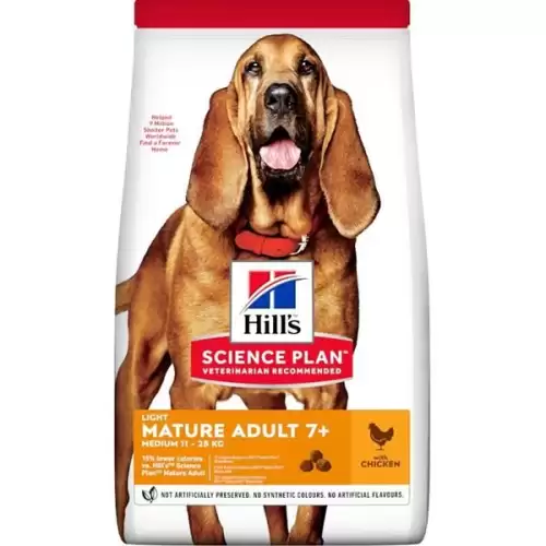  Hill's Science Plan Canine Mature 7+ Light Medium Chicken 14 kg