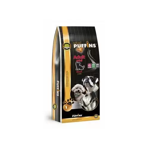Puffins Dog Adult Mini Beef 1kg