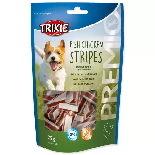 Pochoutka Trixie kuře a treska, pásky 75g