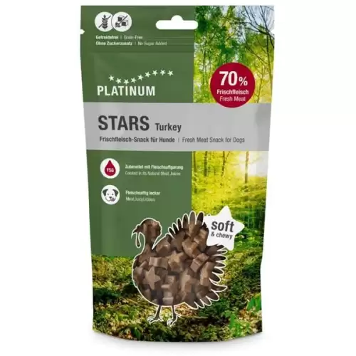  Platinum Dog Snack Stars Turkey 185 g