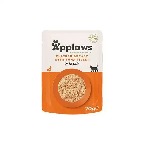 Applaws Cat kapsa Adult Broth kuřecí prsa s tuňákem70g
