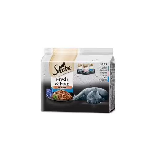 Sheba kapsa Fresh&Fine rybí výběr 15x50g